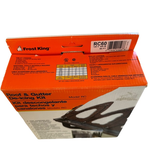 Frost King RC60 Roof & Gutter De-Icing Kit 120v 60 Feet NEW - Picture 3 of 4